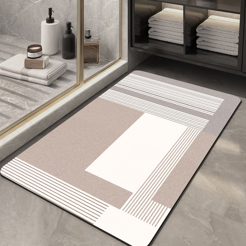 Texturiertes abstraktes Design Badezimmermatte Brehn