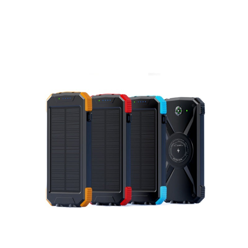 Solarbetriebene Powerbank mit Integriertem Kompass und LED-Licht Brehn