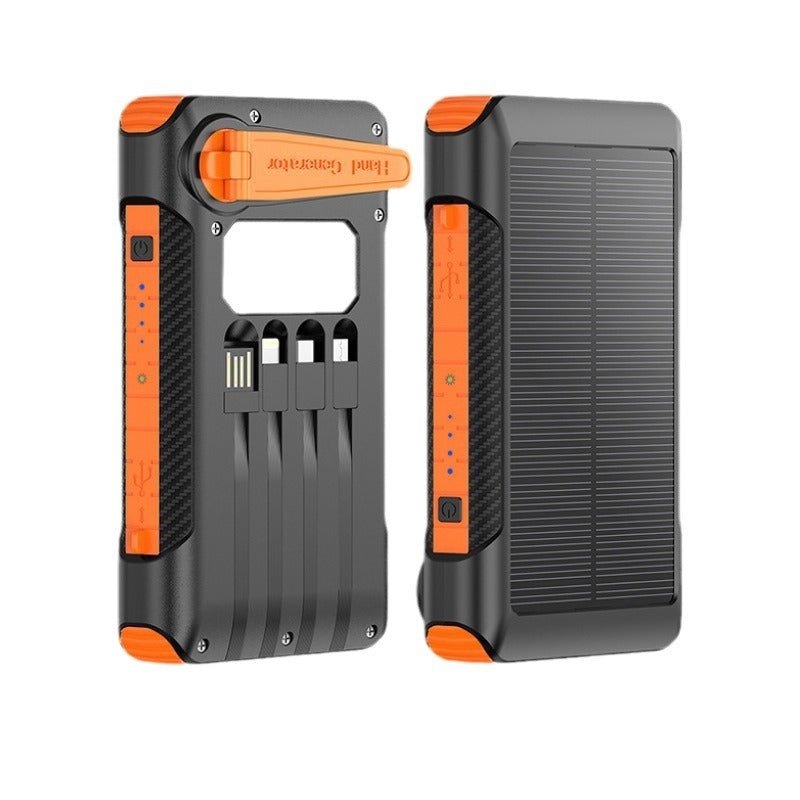 Solarbetriebene Powerbank mit Mehreren Ladeanschlüssen und LED-Anzeige Brehn
