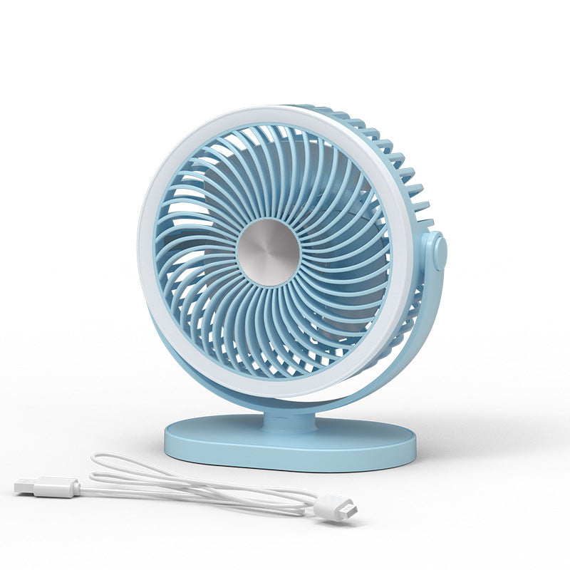 Damen tragbarer Tischventilator mit LED-Ring Beleuchtung Brehn