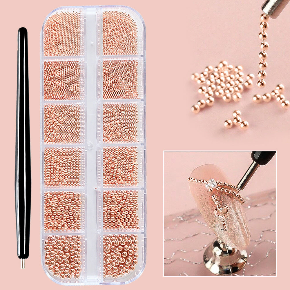 Dekorative Nail Art Perlen Set