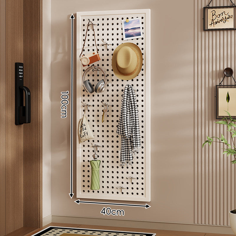 Wandmontierter großes perforiertes Metall-Lochplatte-Organizer-Panel für Eingangsbereich