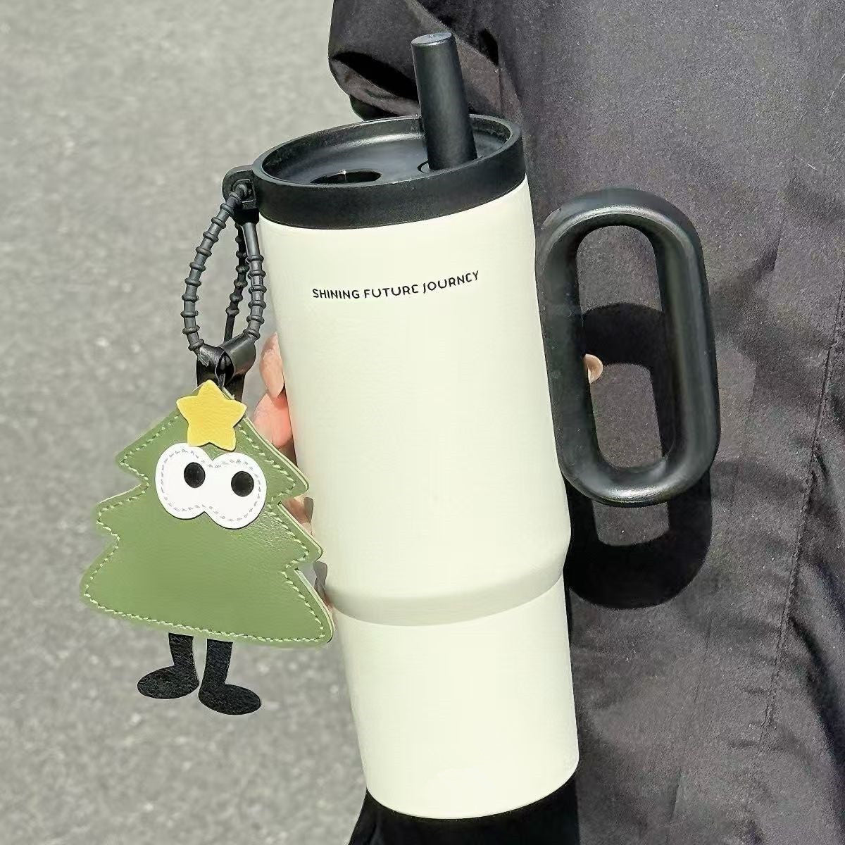 Damen Isolierbecher mit einem integrierten Strohhalm Brehn