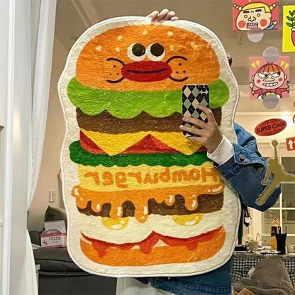 Verspielte Hamburger-förmige Matte