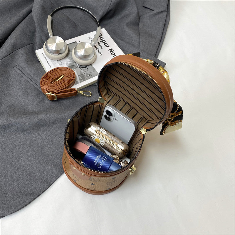 Dekorative runde Handtasche