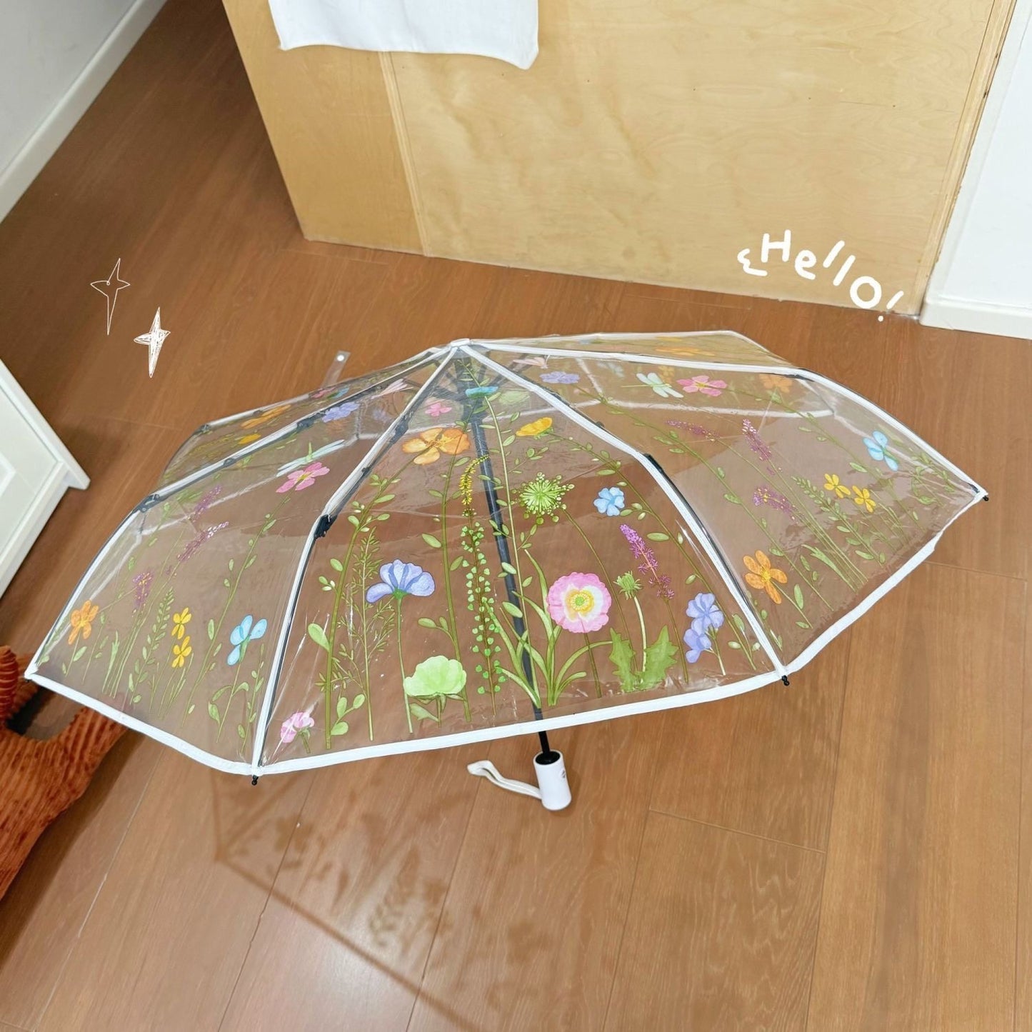 Damen Floral Motiv Regenschirm Brehn