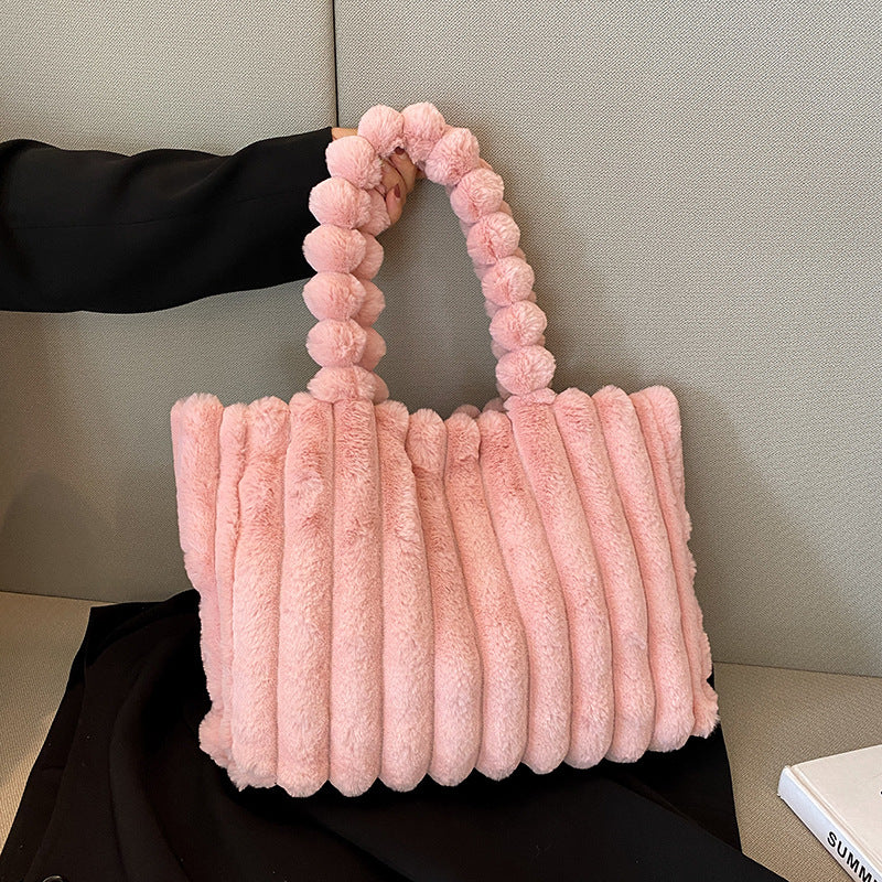 Plüsch Texturierte Handtasche