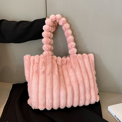 Plüsch Texturierte Handtasche