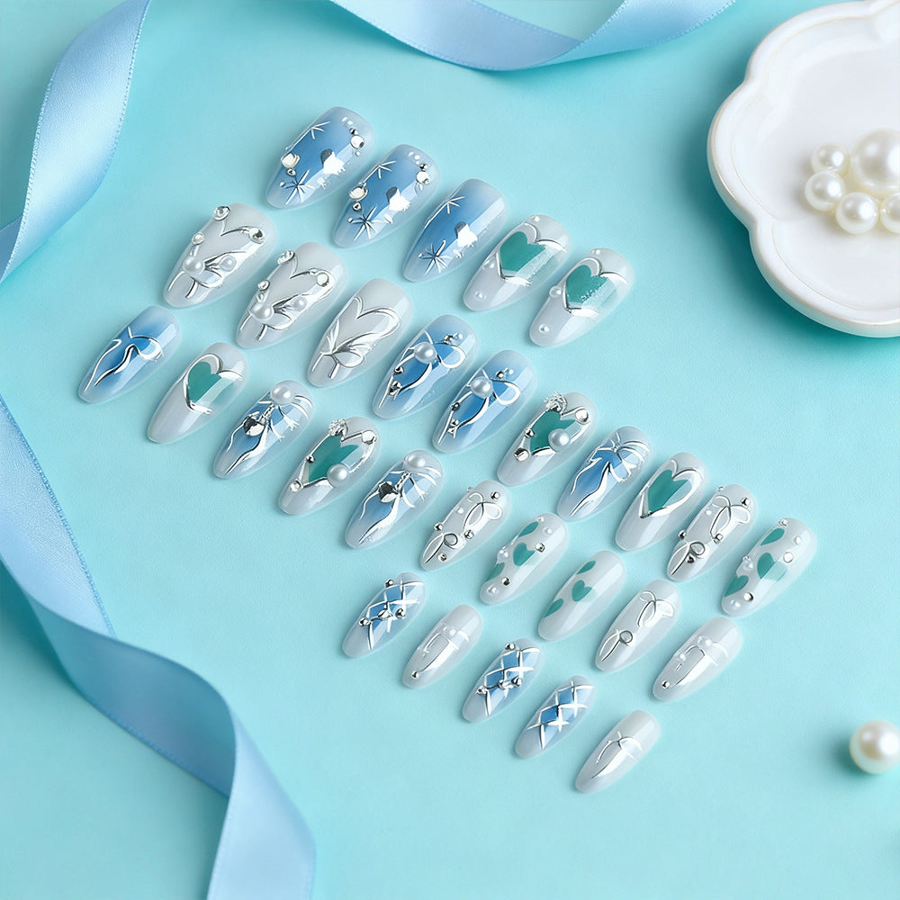 Künstlerisches, mit Kristallen verziertes Nail Art Set Brehn