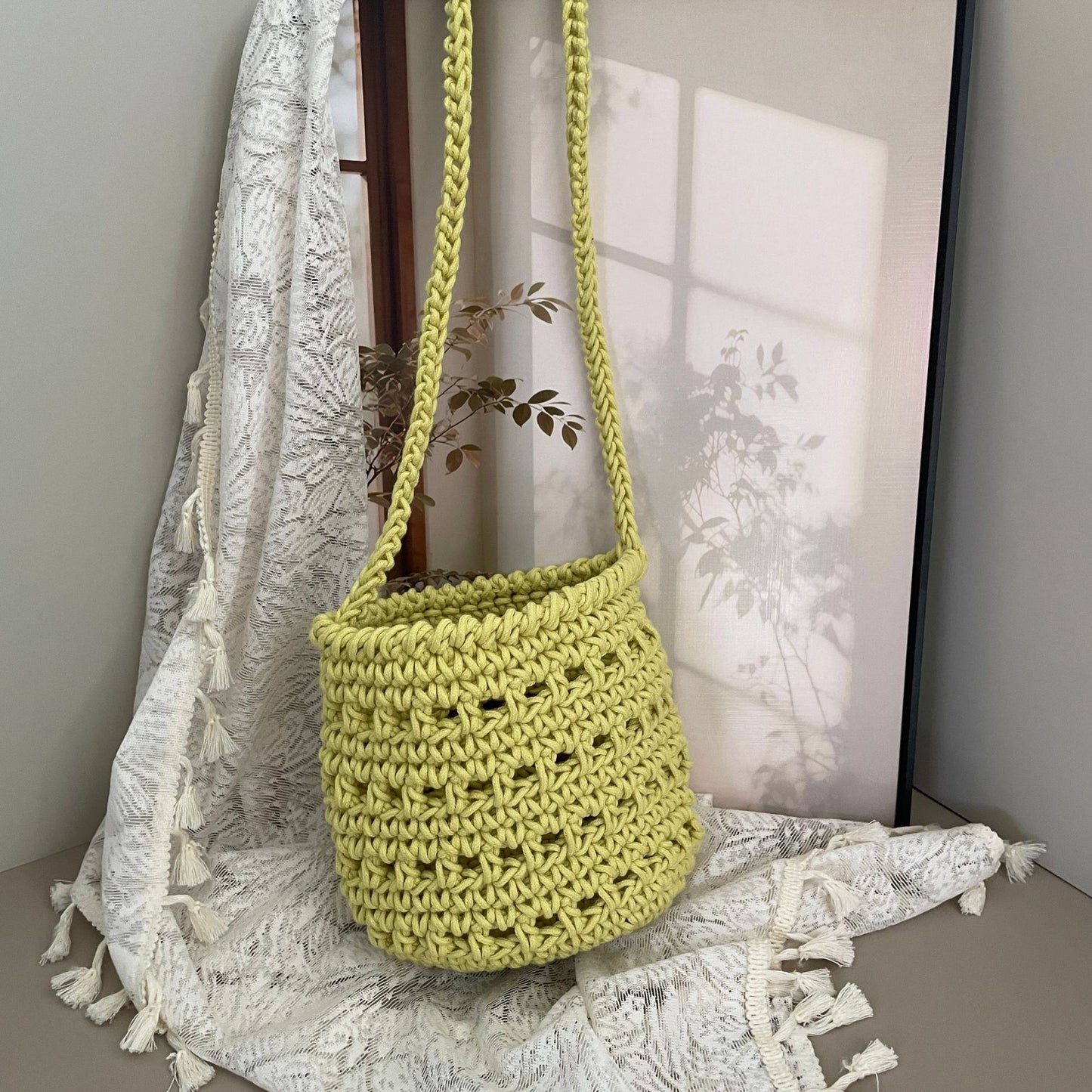 Makramee Henkeltasche Im Boho-Stil Brehn