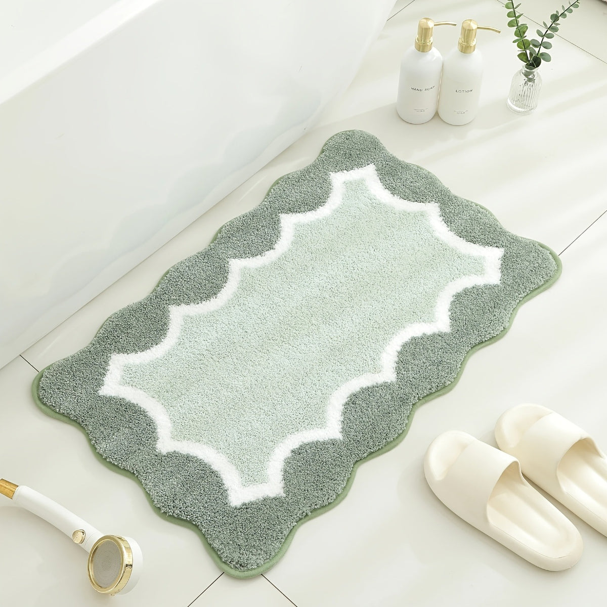 Premium weicher Plüsch Badezimmer Teppich Brehn