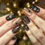 Glitzerndes Kunstnagelset mit weihnachtlichem Design und 3D-Schneeflocken Brehn
