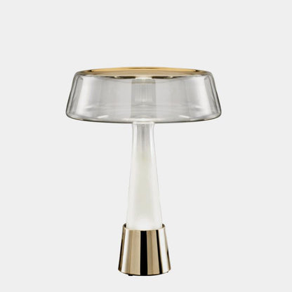 Stylische Glas Tischlampe mit integrierter LED-Beleuchtung