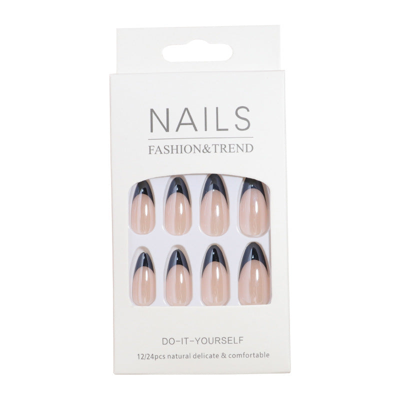 Elegantes French Tip Press-On Nail Art Set Brehn