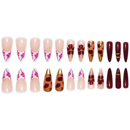 Künstlerische Lange Stiletto Press-On Nagelverlängerungen Brehn