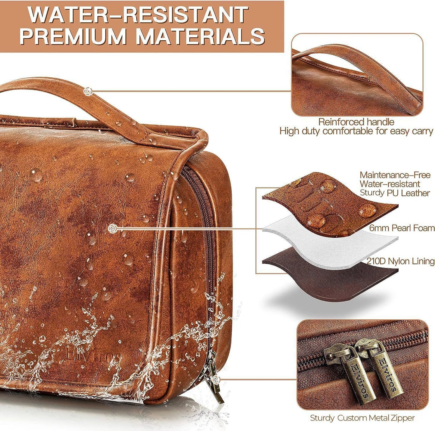 Reisekosmetiktasche mit Mehreren Fächern Brehn