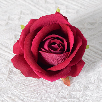 Dekorativer Samt Rose Pins Brosche
