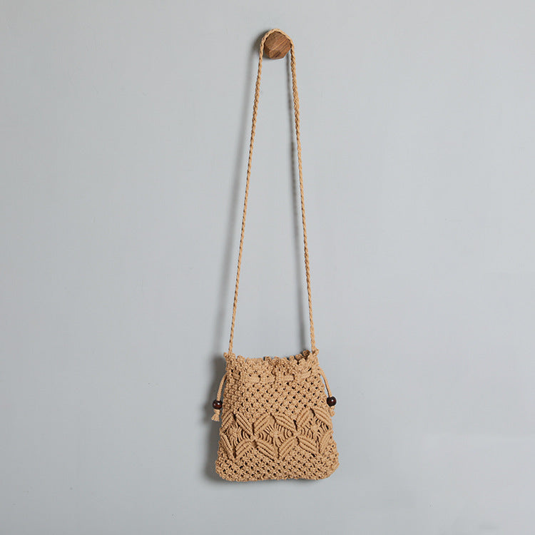Makramee Tasche mit Verstellbarem Schulterriemen Brehn