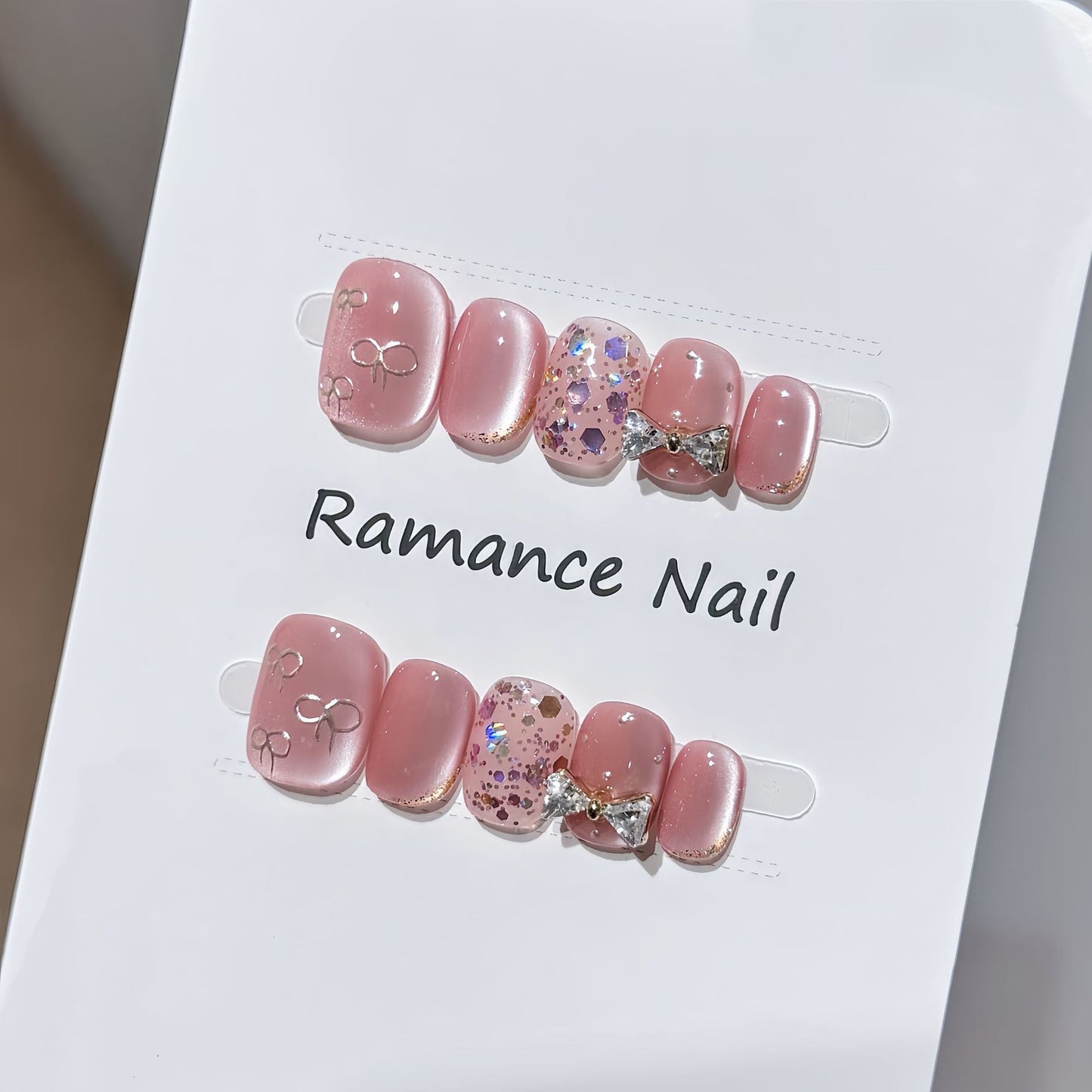 Glamouröse Strass Press-On Nagelset Brehn