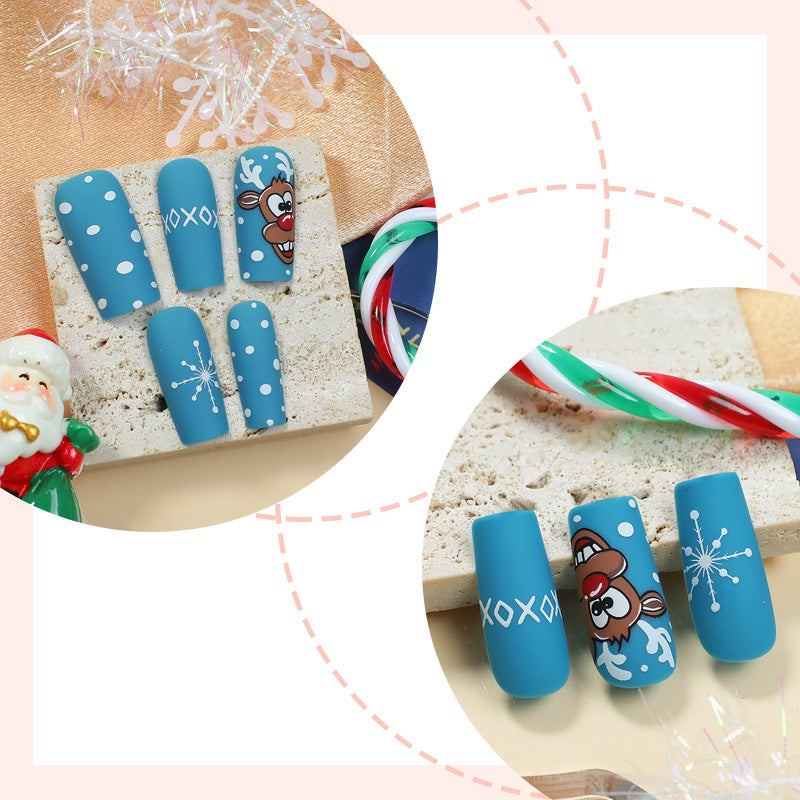 Verspielt dekoriertes Press-On Nail Art Set Brehn