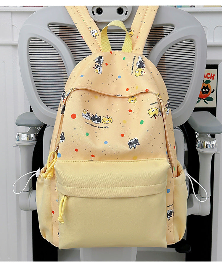 Rucksack mit Niedlichem Cartoon-Motiv und Praktischen Fächern Brehn