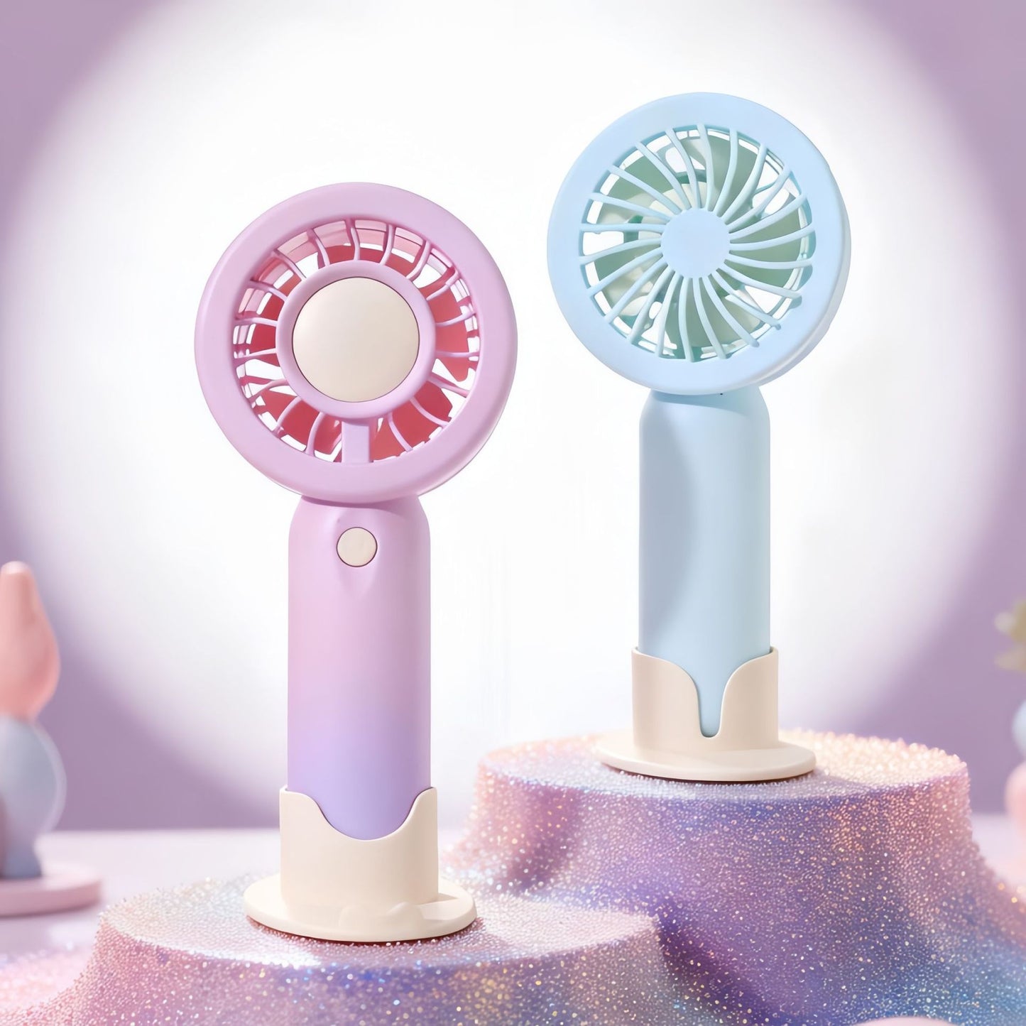 Damen tragbarer Mini-Handventilator mit USB-Ladefunktion und flexiblem Design Brehn