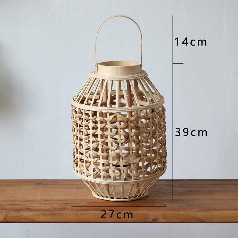 Handgefertigte Rattan-Laterne Brehn