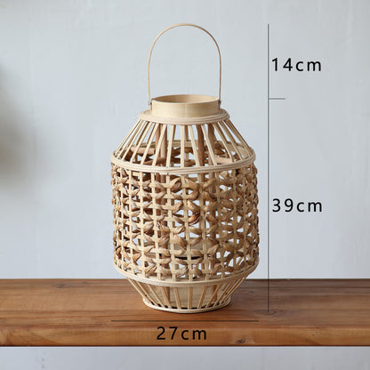 Handgefertigte Rattan-Laterne Brehn