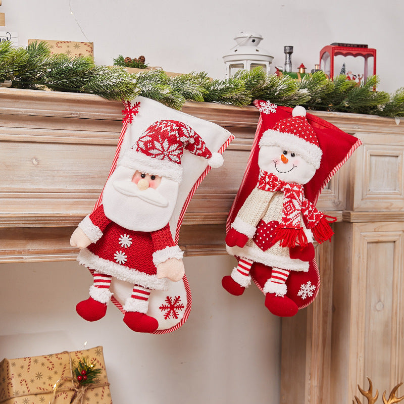 Festlicher Weihnachtsstrumpf mit Nostalgischem Design Brehn