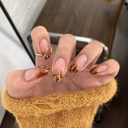 Elegante Glitter Ombre Nagelverlängerungen