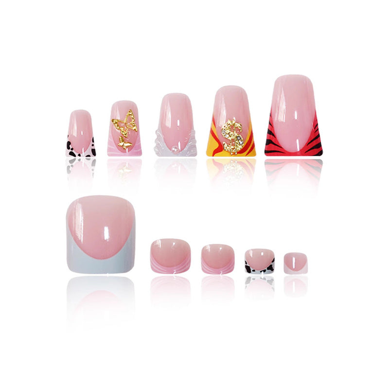 Floral 3D Nagel- und Pediküre Kunst Set Brehn