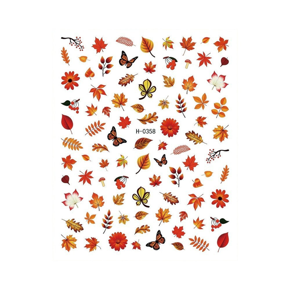 Herbst-Themen Nagelkunst Aufkleber