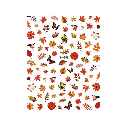Herbst-Themen Nagelkunst Aufkleber