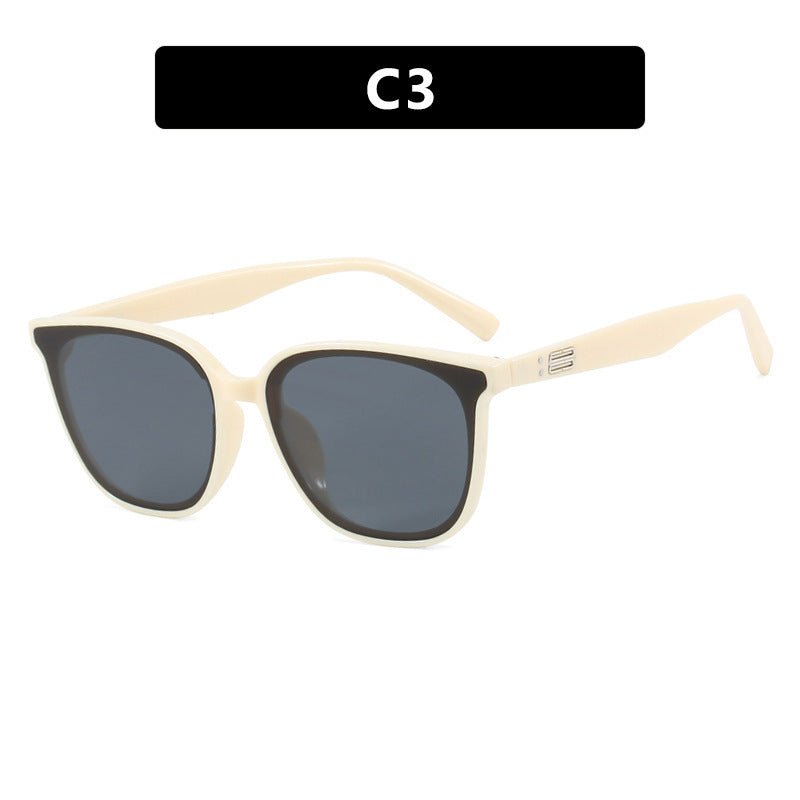 Damen elegante Sonnenbrille mit trendigem Transparent-Rahmen Brehn