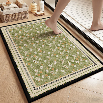 Vintage Botanische Florale Badematte
