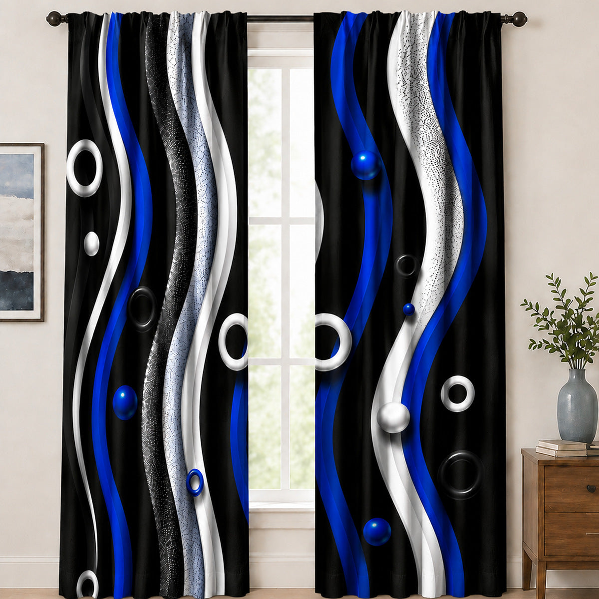 Glasmalerei Inspirierte Dekorative Fenster Vorhänge