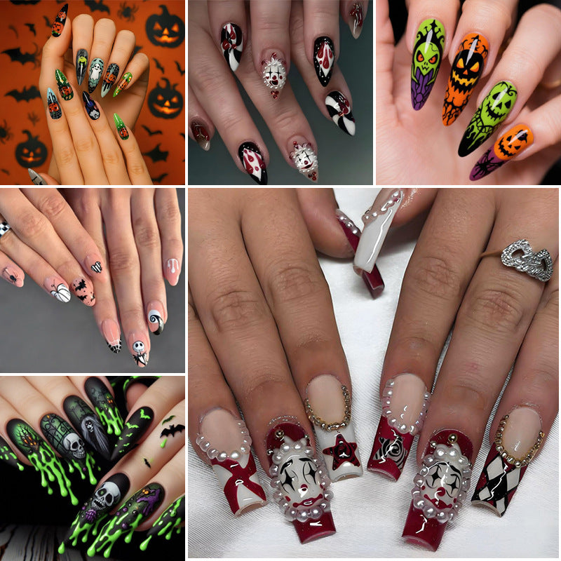 Kunstnagelset mit einzigartigen Spukmotiven Brehn