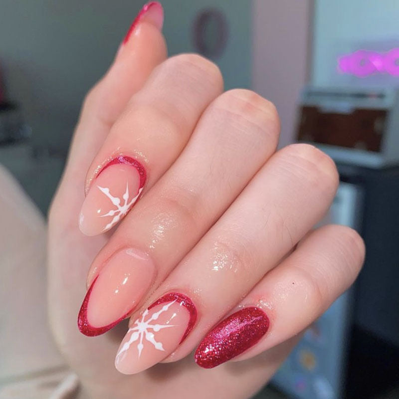 Künstlerisches Langanhaltendes Press-On Nagelset Brehn
