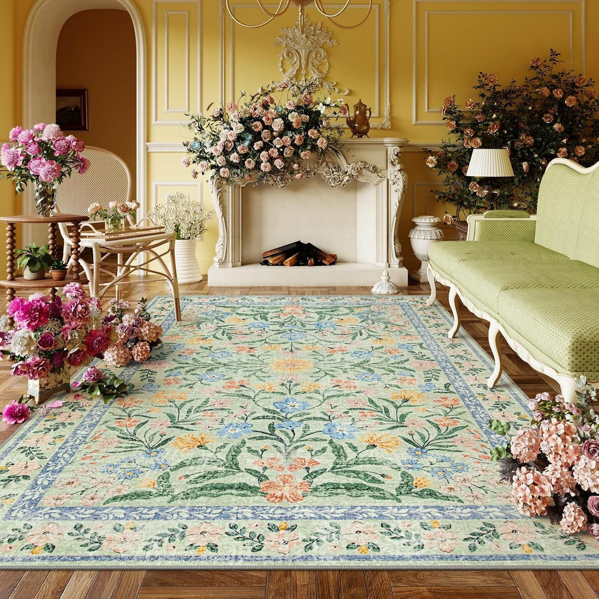Vintage Floral Teppich