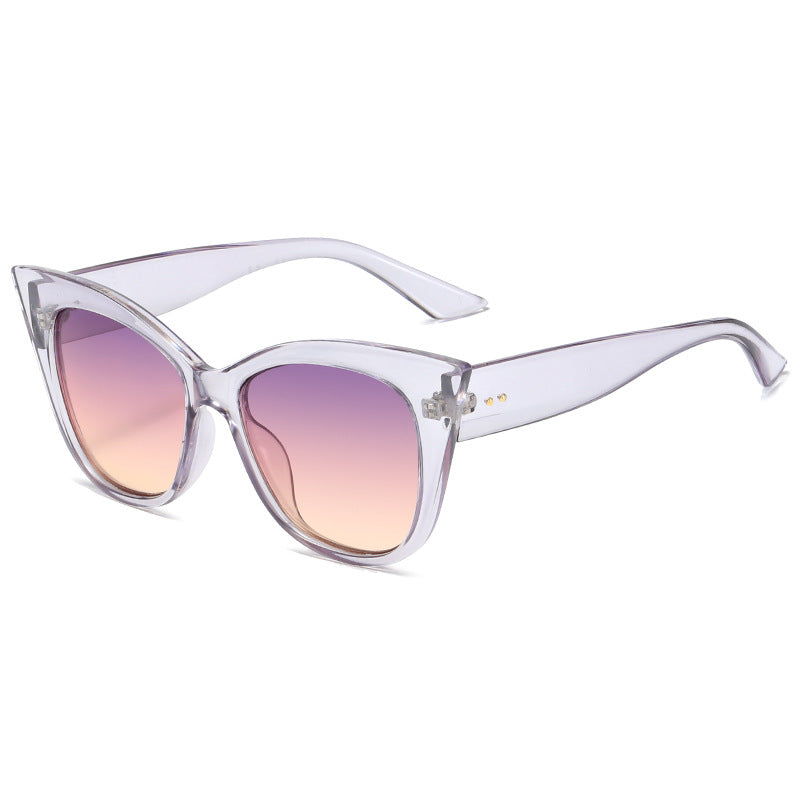 Damen extravagante Cat-Eye-Sonnenbrille mit verspiegelten Gläsern Brehn