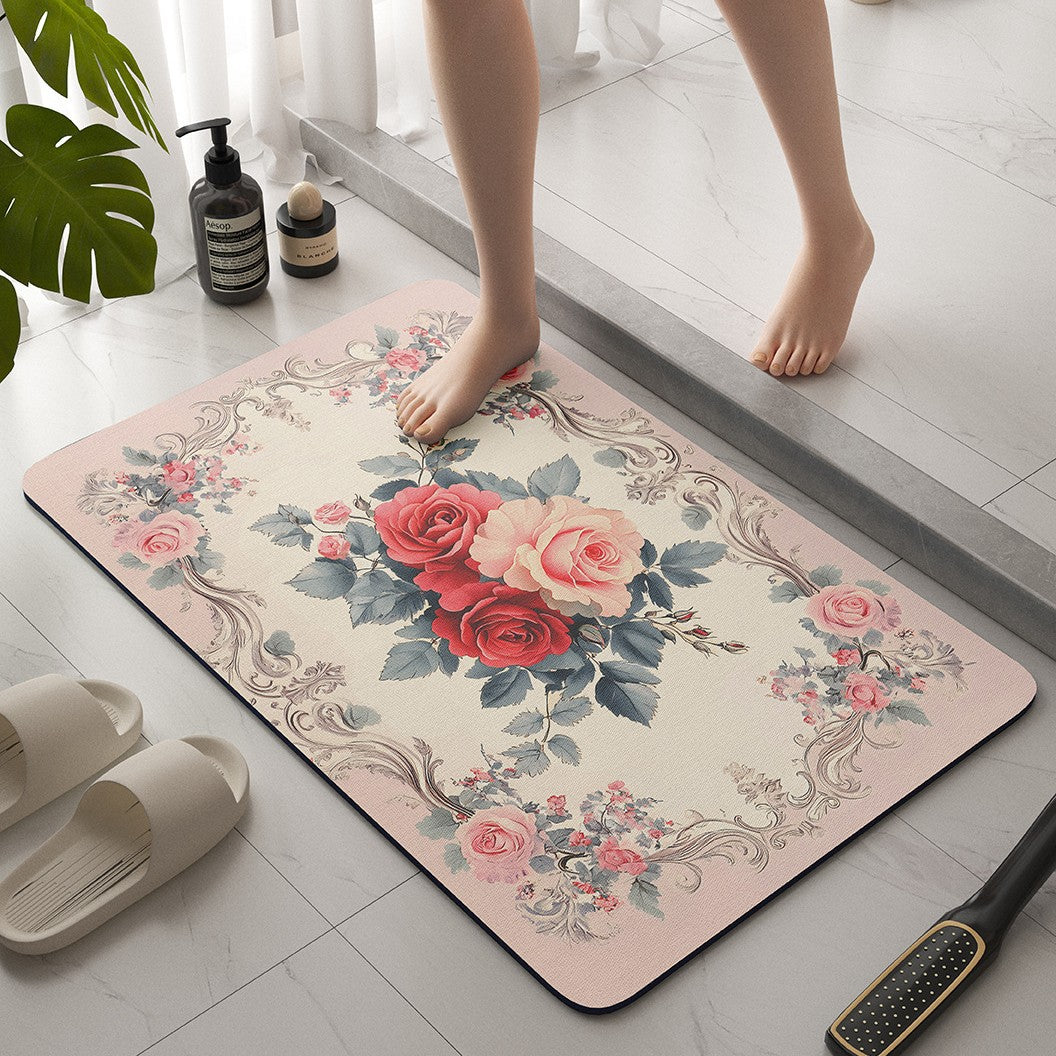 Vintage Floral Badmatte Brehn