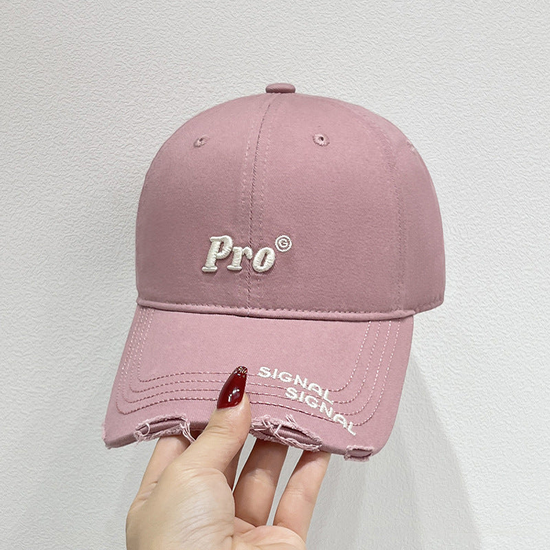 Damen Casual Zerrissene Baseballmütze Brehn
