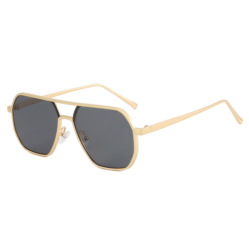 Damen trendige Sonnenbrille mit modernem Geometrie-Rahmen Brehn