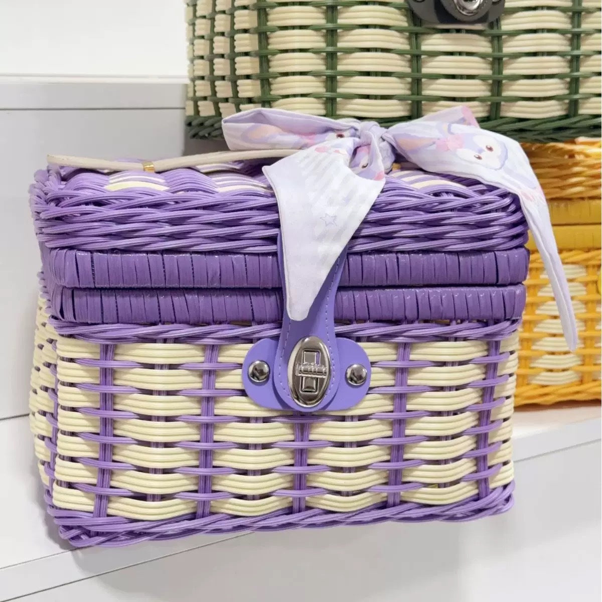 Damen Robuster Rattan Aufbewahrungskoffer Brehn