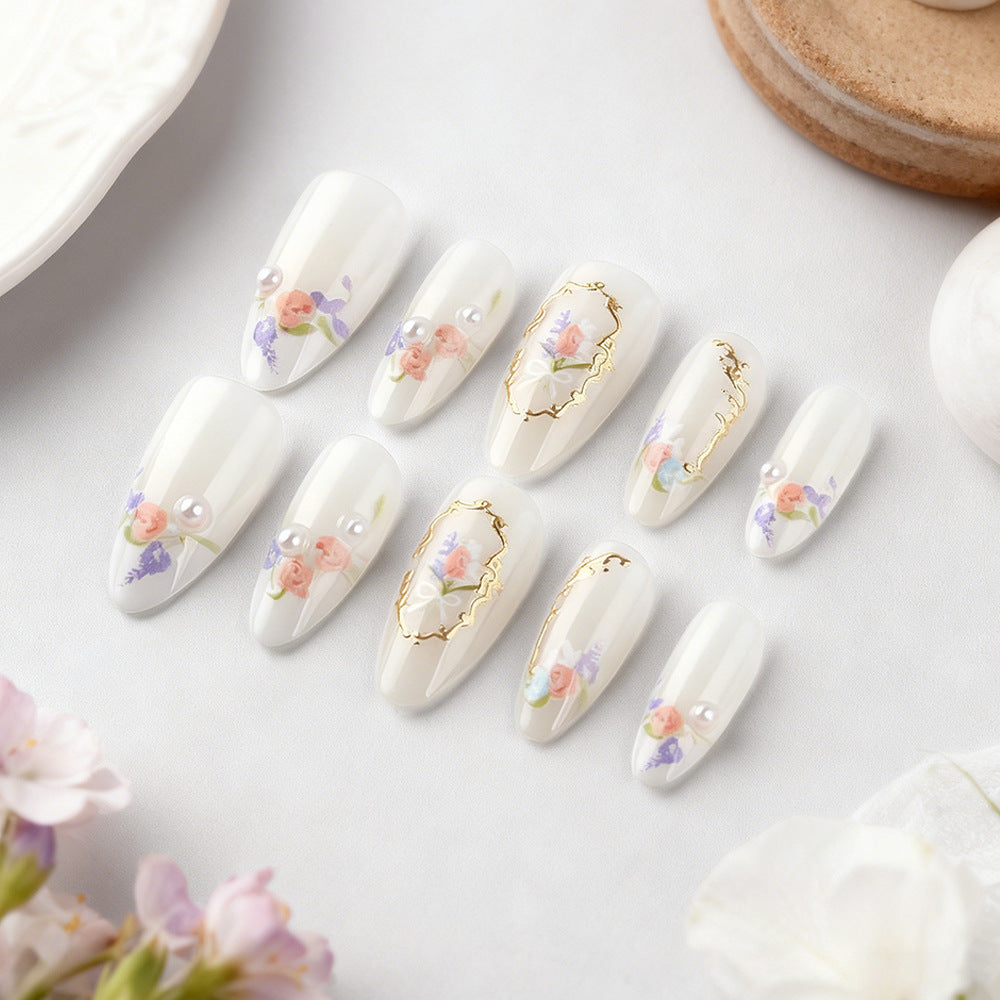 Floral Art Press-On Nail Set Brehn