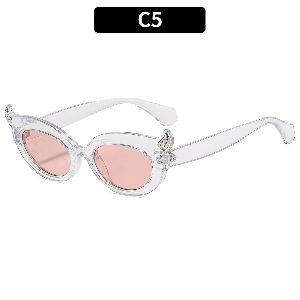 Verspielte Retro Katzenaugen-Sonnenbrille
