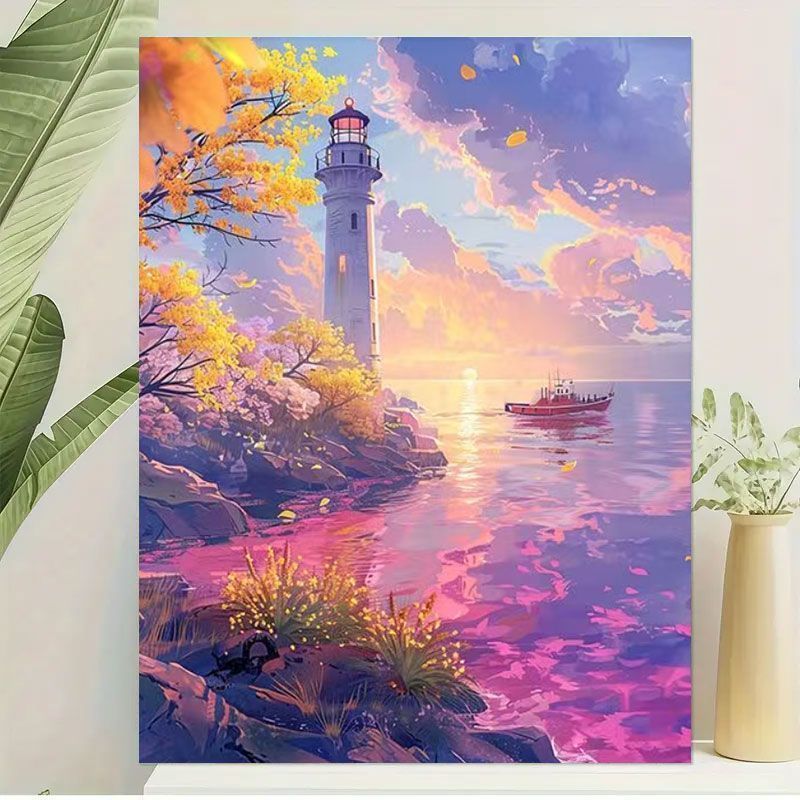 Scenic Lighthouse Canvas Wandkunst Brehn