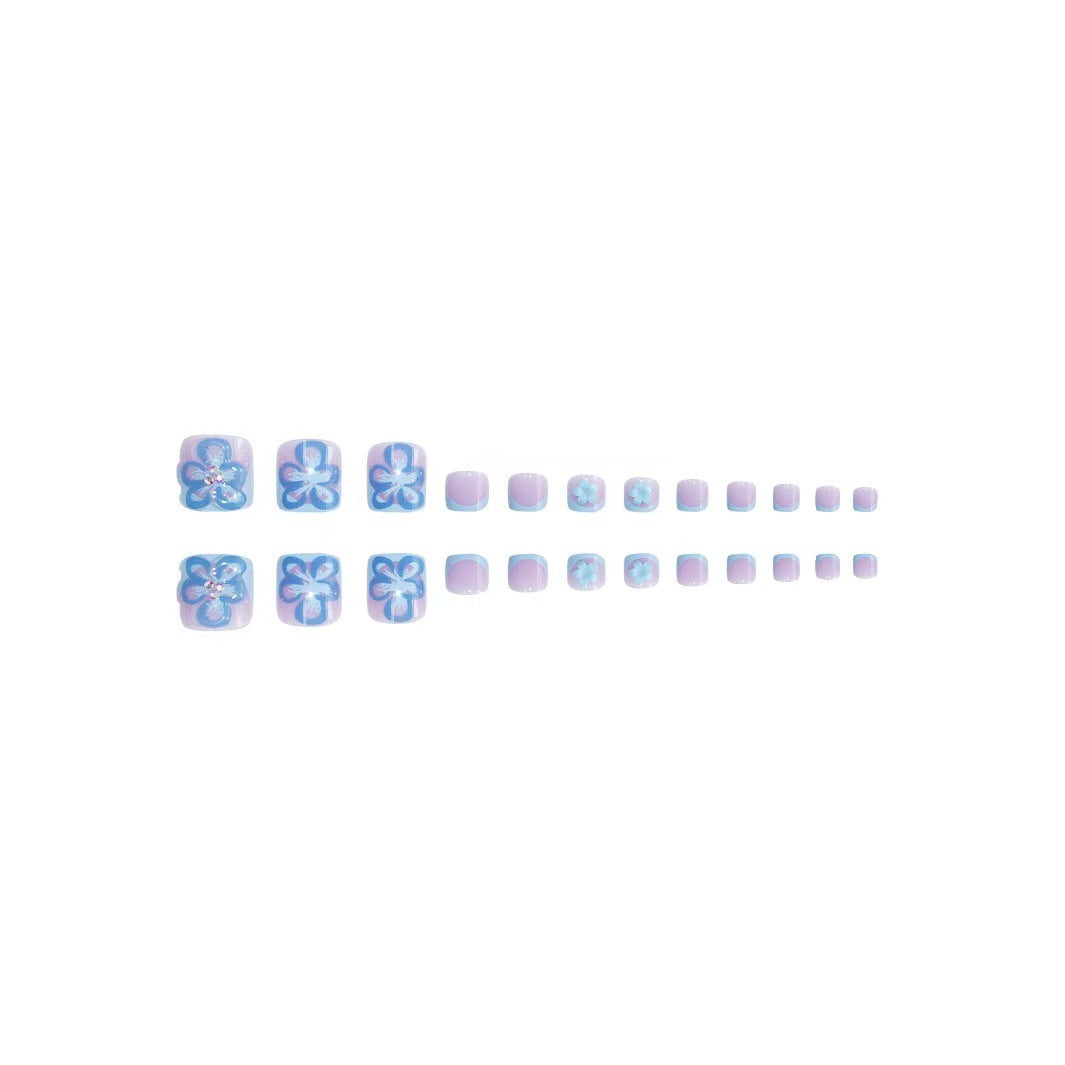 Blumen Design Acryl Nagel und Zehen Kunst Set Brehn
