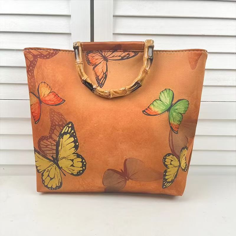 Elegante Tasche mit Bambusgriffen Brehn