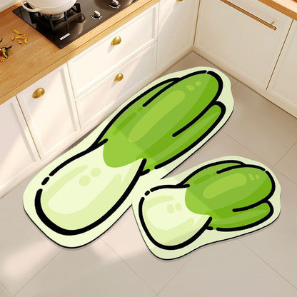 Cartoon Pepper Design Küchenteppich Set